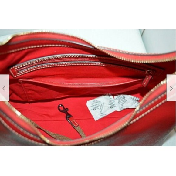 Dooney & Bourke Saffiano Italian Leather Red Bag - Picture 9 of 11
